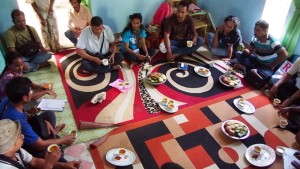 Thanks to their agroforestry techniques, the Sulawesi farmers again have enough water and produce to serve their visitors tea. Photo: Rob Finlayson/ICRAF