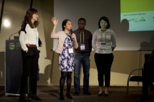 Youth Session: Enter the dragons’ den – Youth to pitch ideas for sustainable landscapes at GLF 2015 in Paris. Photo: Pilar Valbuena