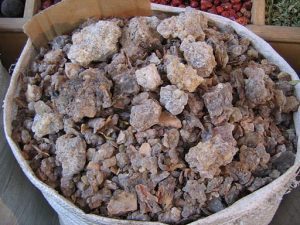 Bag of frankincense at spice souk. Photo: Liz Lawley via Wikimedia Commons