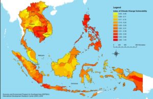 Index of climate vulnerability. Source: Economy and Environment Program for Southeast Asia